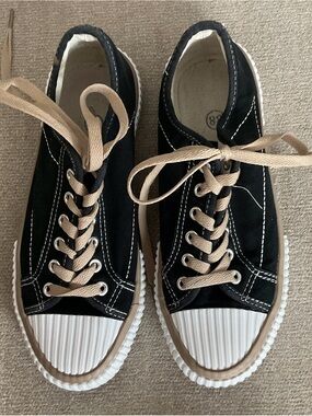 Classic Black Canvas Sneakers